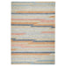 Contours Jagged Modern Abstract Hand-Woven Wool Multicolour Rug