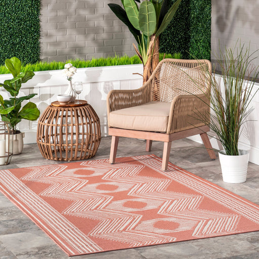 Coral Flatweave Indoor Outdoor Rug 150x240 cm