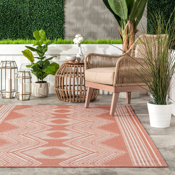 Coral Flatweave Indoor Outdoor Rug 150x240 cm