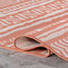 Coral Striped Indoor Outdoor Area Rug 150 cm x 240 cm