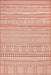 Coral Striped Indoor Outdoor Area Rug 150 cm x 240 cm