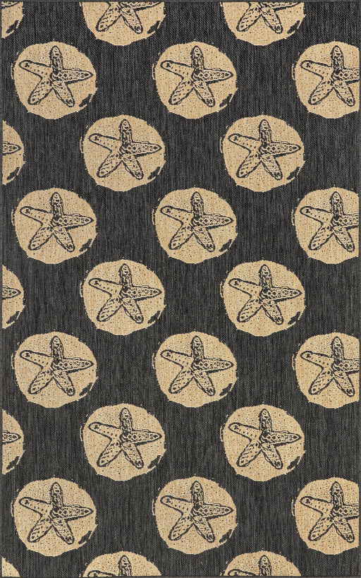 Coralie Dark Grey Starfish Area Rug for Indoor and Outdoor Use