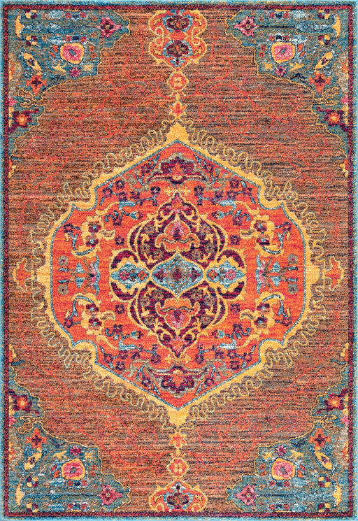 Corinthian Medallion Area Rug 160x230cm Orange