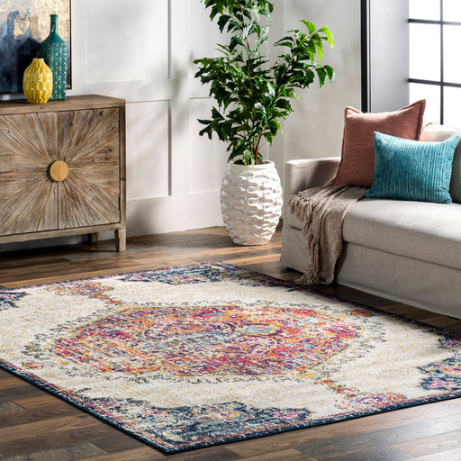 Corinthian Medallion Area Rug in Multicolor