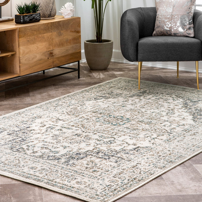 Coronet Cream Medallion Area Rug 120x180 cm