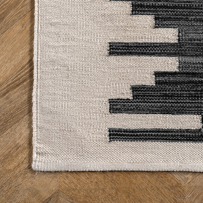 Cotton Area Rug Charcoal 160x230 cm