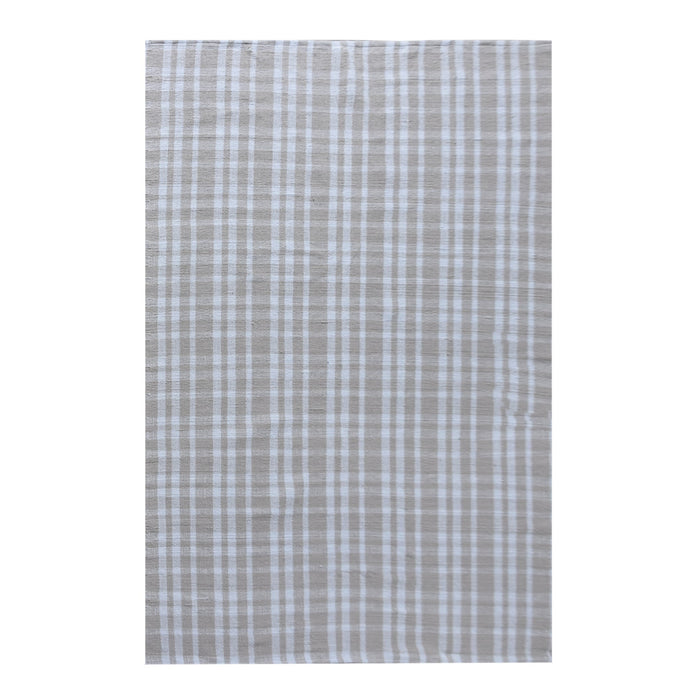 Cotton Checkered Area Rug for Indoor and Outdoor Use