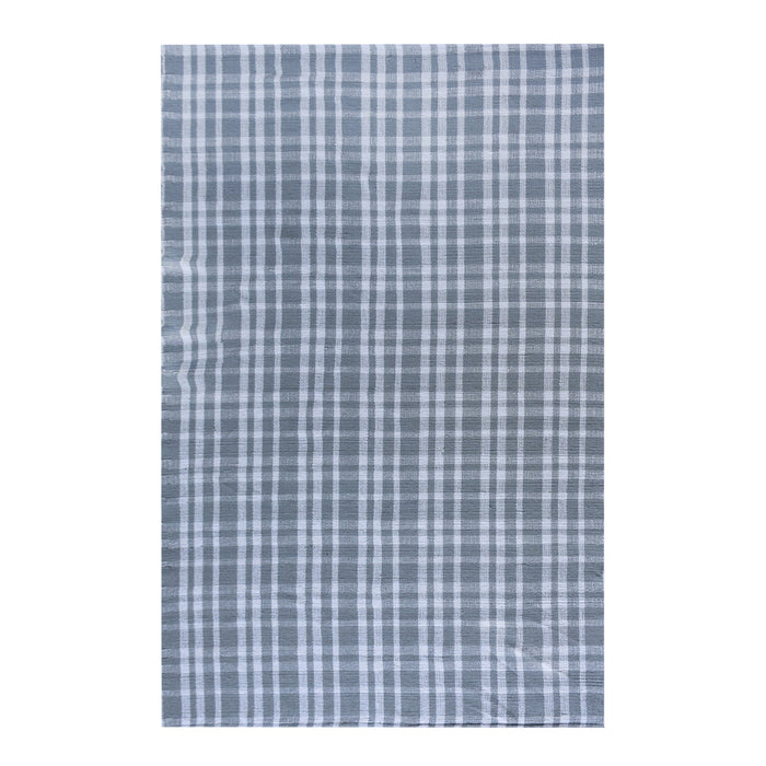 Cotton Checkered Area Rug for Indoor and Outdoor Use