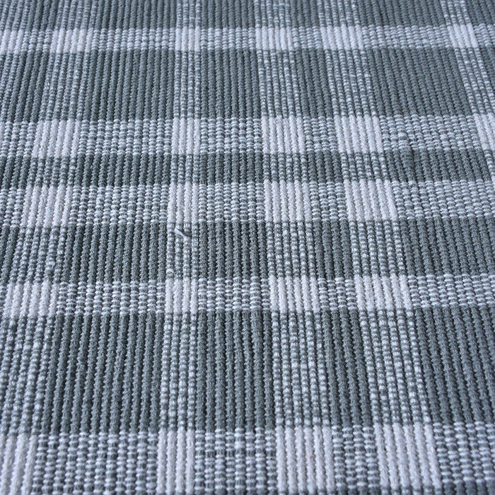 Cotton Checkered Area Rug for Indoor and Outdoor Use