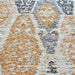 Cotton Chenille Doves Rug in Grey and Gold