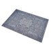 Cotton Chenille Jacquard Rug in Warm Blues