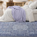 Cotton Chenille Jacquard Rug in Warm Blues