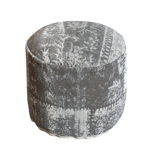 Cotton Chenille Round Pouf for Comfortable Home Decor