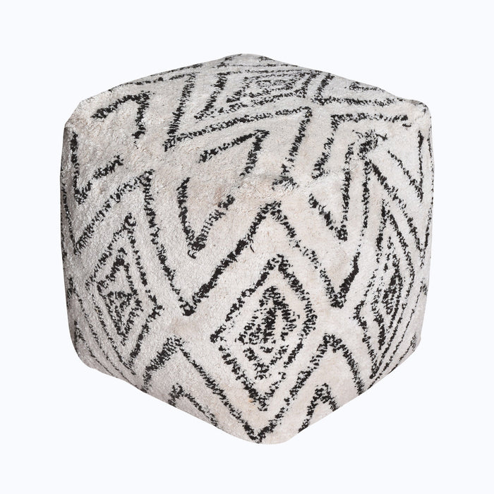 Cotton Cube Pouf Footstool For Seating And Coffee Table