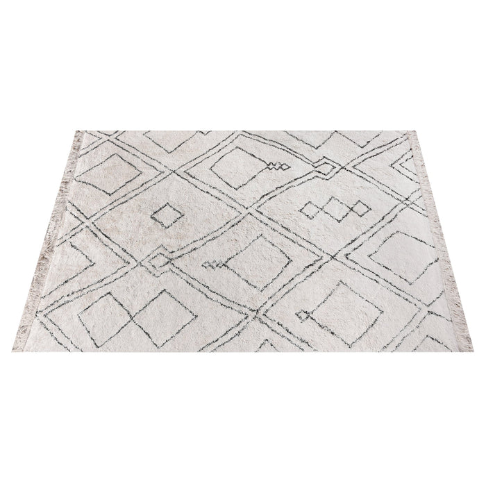 Cotton Geometric Area Rug For Rustic Home Decor