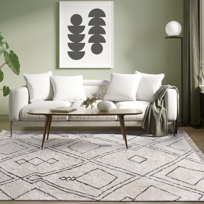 Cotton Geometric Area Rug For Rustic Home Decor