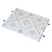 Cotton Geometric Pattern Rug in Ivory Charcoal Colors