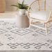 Cotton Plush Nester Area Rug in Ivory Brown Design