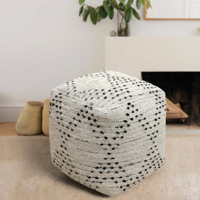 Cotton Pouf for Indoor Outdoor Use with Versatile Seating