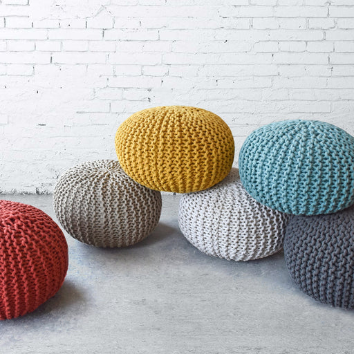 Cotton Round Pouf for Living Room and Nursery Use