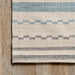 Cotton Striped Area Rug Light Grey 120x180 cm