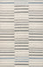 Cotton Striped Area Rug Light Grey 120x180 cm