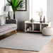 Cotton Trellis Geometric Flatwoven Rug in Grey