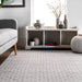 Cotton Trellis Geometric Flatwoven Rug in Grey