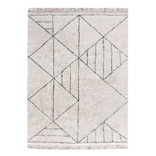 Cotton Tufted Moresby Rug in Neutral Ivory and Brown