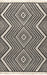 Cotton Zig-Zag Area Rug 152x229 cm Grey