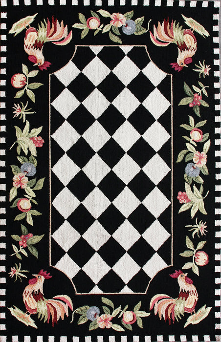 Country Style Rooster Area Rug 150cm