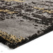 Craft 19788 Modern Abstract Distressed Marbled Metallic Shimmer Soft Textured Black/Grey/Gold Rug