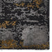 Craft 19788 Modern Abstract Distressed Marbled Metallic Shimmer Soft Textured Black/Grey/Gold Rug