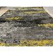 Craft 19788 Modern Abstract Distressed Marbled Metallic Shimmer Soft Textured Black/Grey/Gold Rug