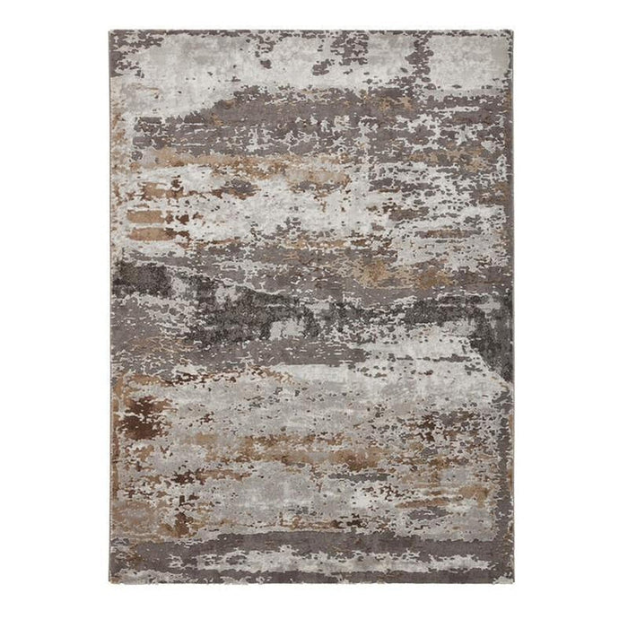 Craft 19788 Modern Abstract Distressed Marbled Metallic Shimmer Soft Textured Grey/Light Grey/Beige/White Rug