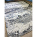 Craft 19788 Modern Abstract Distressed Marbled Metallic Shimmer Soft Textured Grey/Navy Rug