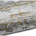 Craft 19788 Modern Abstract Distressed Marbled Metallic Shimmer Soft Textured Grey/Ochre Rug