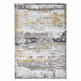 Craft 19788 Modern Abstract Distressed Marbled Metallic Shimmer Soft Textured Grey/Ochre Rug