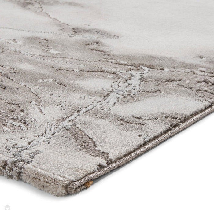 Craft 23270 Modern Abstract Marbled Soft Textured Ivory/Grey/Silver Rug