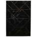 Craft 23299 Modern Geometric Marbled Soft Textured Black/Gold Rug