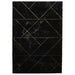 Craft 23299 Modern Geometric Marbled Soft Textured Black/Gold Rug