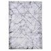 Craft 23299 Modern Geometric Marbled Soft Textured Ivory/Silver Rug