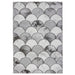 Craft 23361 Modern Geometric Scales Soft Textured Grey/Silver Rug