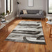 Craft 23430 Modern Geometric Wavy Soft Textured Grey/Gold Rug