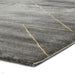 Craft 23486 Modern Geometric Marbled Soft Textured Dark Grey/Gold Rug