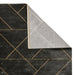 Craft 23486 Modern Geometric Marbled Soft Textured Dark Grey/Gold Rug