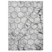 Craft NG719 Modern Geometric Hexagonal Soft Textured Grey/Silver Rug