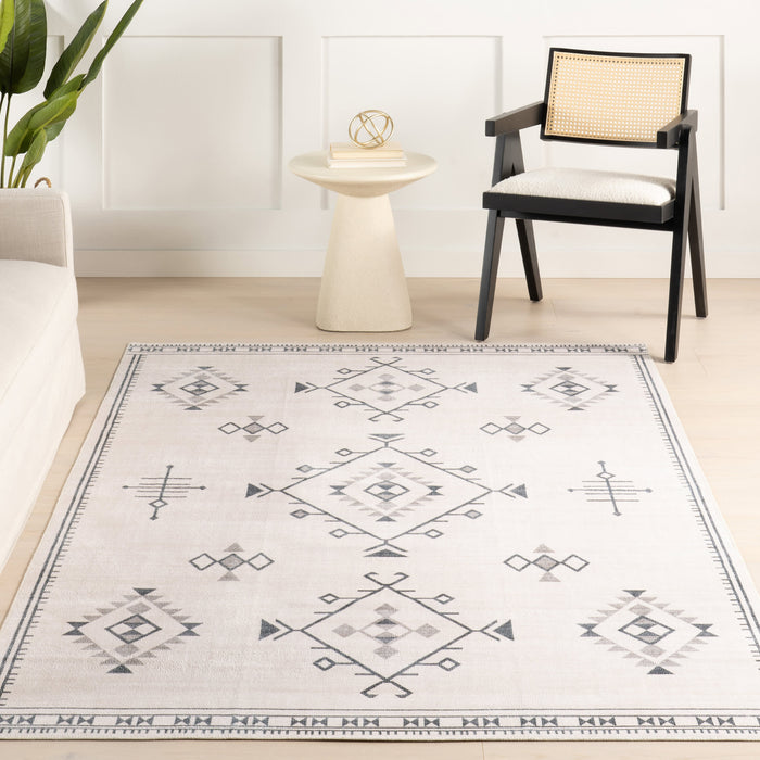 Cream Persian Washable Area Rug for Homes with Pets