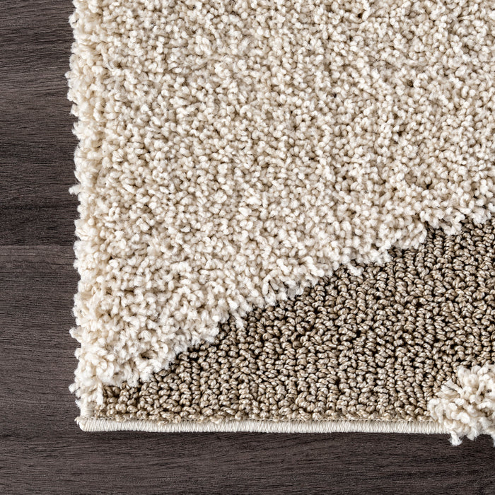 Cream Shaggy Area Rug 120x180 cm