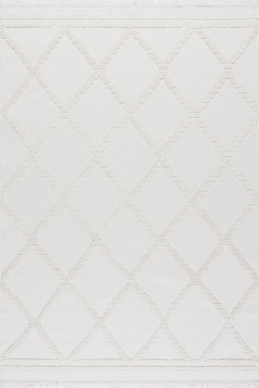 Cream Trellis Area Rug 160x230 cm for Living Room